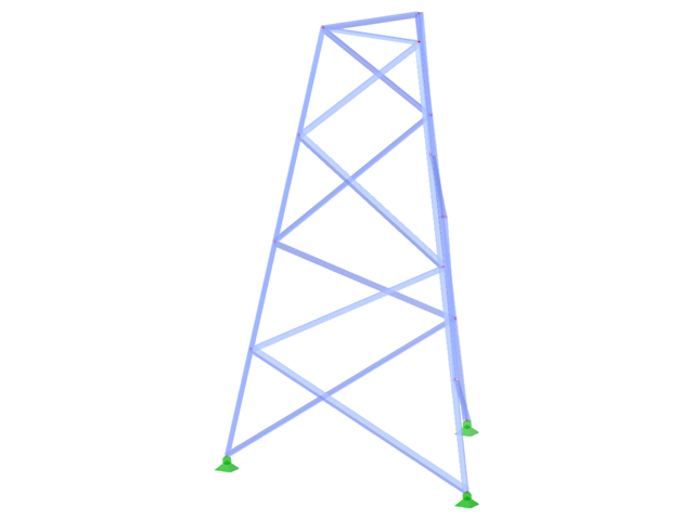 Numéro de modèle 2315 | TST012-a | Pylône en treillis | Plan triangulaire | K-Diagonales à droite