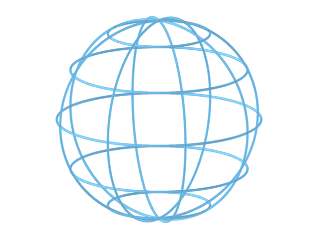 Numéro de modèle 2901 | SPH002 | Sphère | Méridiens circulaires et parallèles