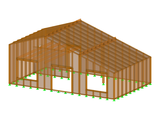 GT 000467 | Calcul d'une maison individuelle en bois isolée