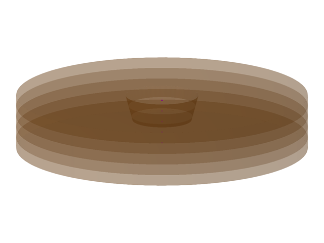 Modèle 003982 | FUP008 | Massif de sol circulaire avec fondation circulaire
